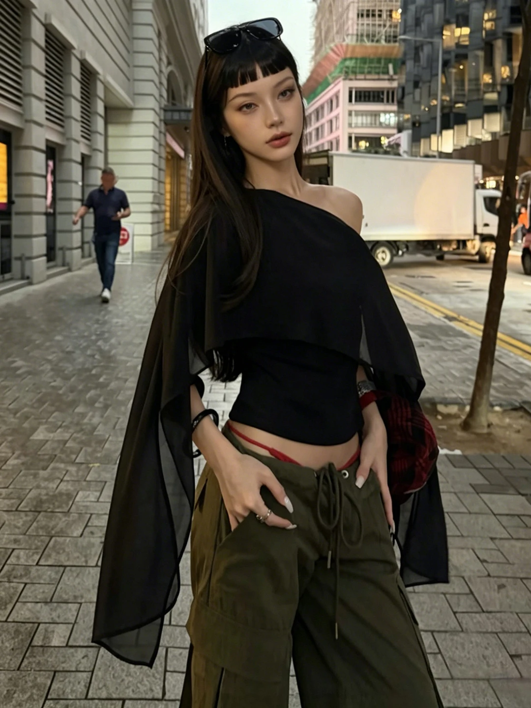 Sisjuly American Beauty INS Lightweight See-through Floating Sleeve Design Slim Fit Fashionable T-shirt for Women Summer Shor...