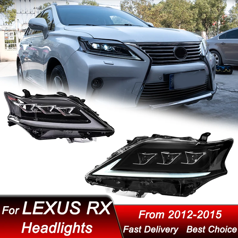 

Car styling Headlights For Lexus RX RX270 2012-2015 LHD RHD LED Assembly Upgrade High Configure Projector Lens Accessories Kit