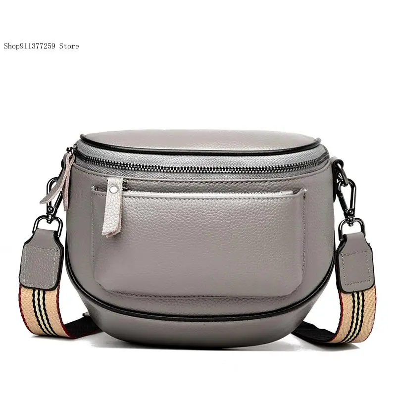 Women\'s Casual Fashion High-End Simple Leather Crossbody Shoulder Small Square Bag