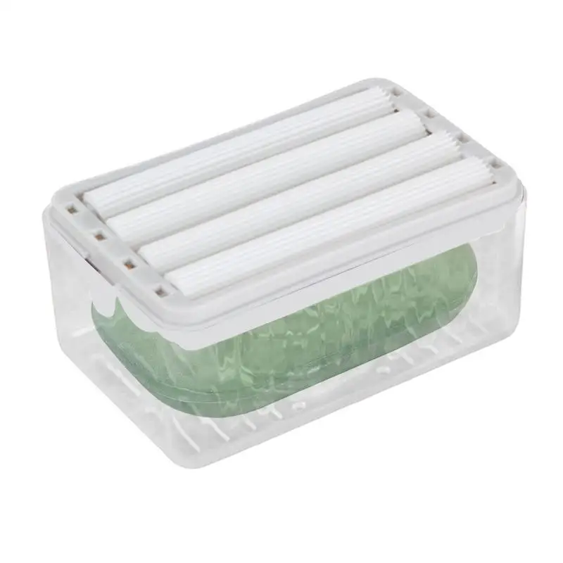 Caja de jabón con rodillos, dispensador Manual de jabón para baño, cocina, ducha, apartamento