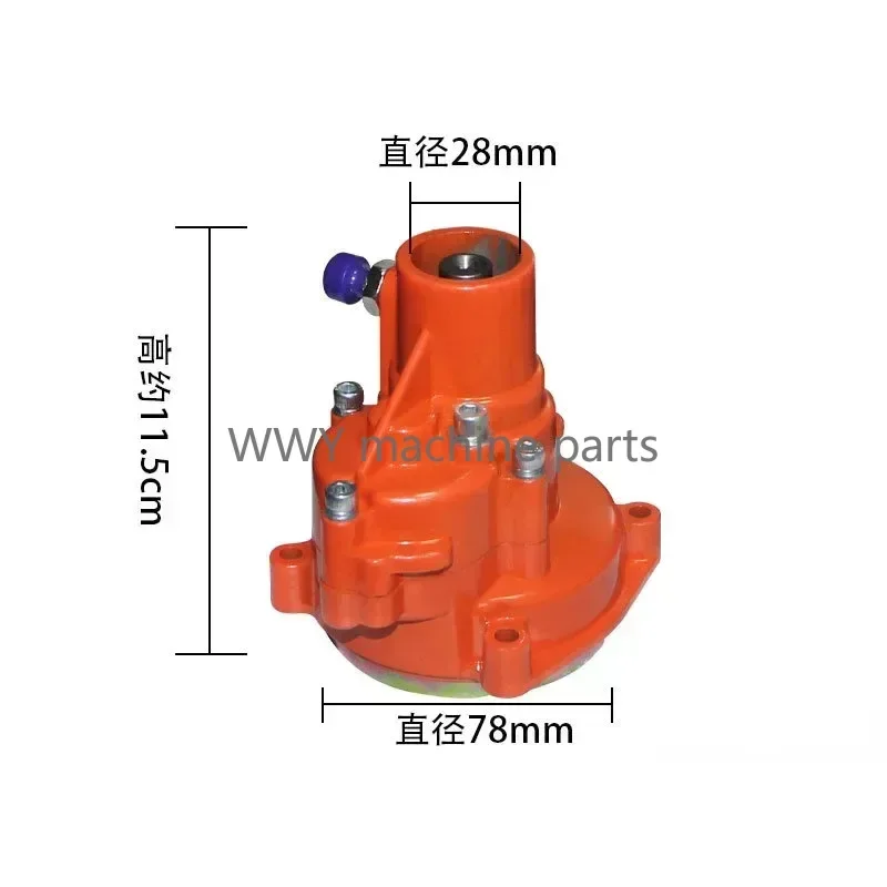 1pcs For 4 Stroke Mowing Reducer Gearbox GX35 Ground Drill Reducer Mower Reducer Metal