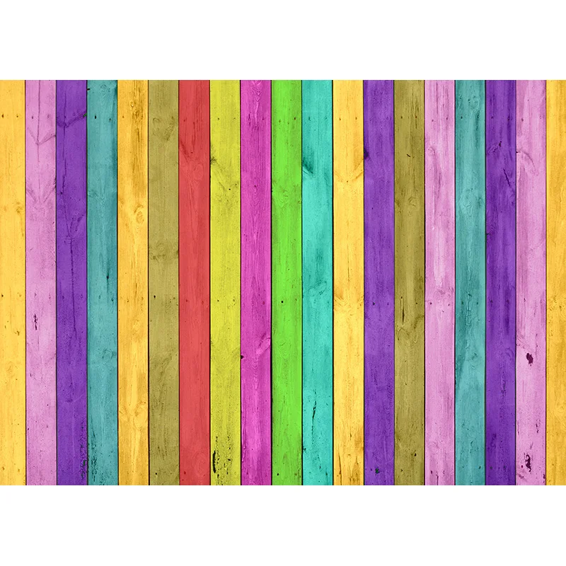 Vinyl Colorful Wooden Texture Background Wood Planks Grain Photography Backdrops Photo Studio Props YXX-88