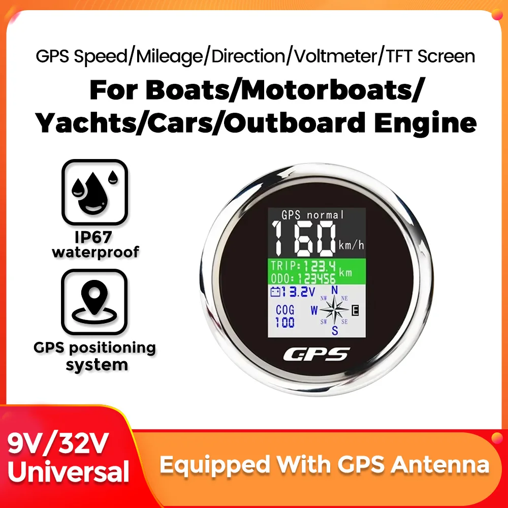 85mm-digital-gps-speedometer-km-with-gps-antenna-tft-screen-waterproof-voltmeter-universal-9v-32v-for-car-boat-motorcycle-yachts