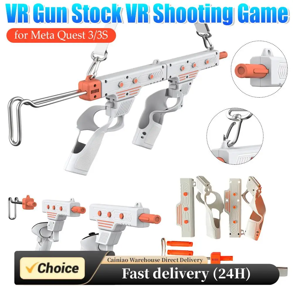 

Съемный пистолет 2-в-1 VR для Meta Quest 3/3S. Точный дизайн с защелкой. Материал ABS. Улучшенная точность и погружение.