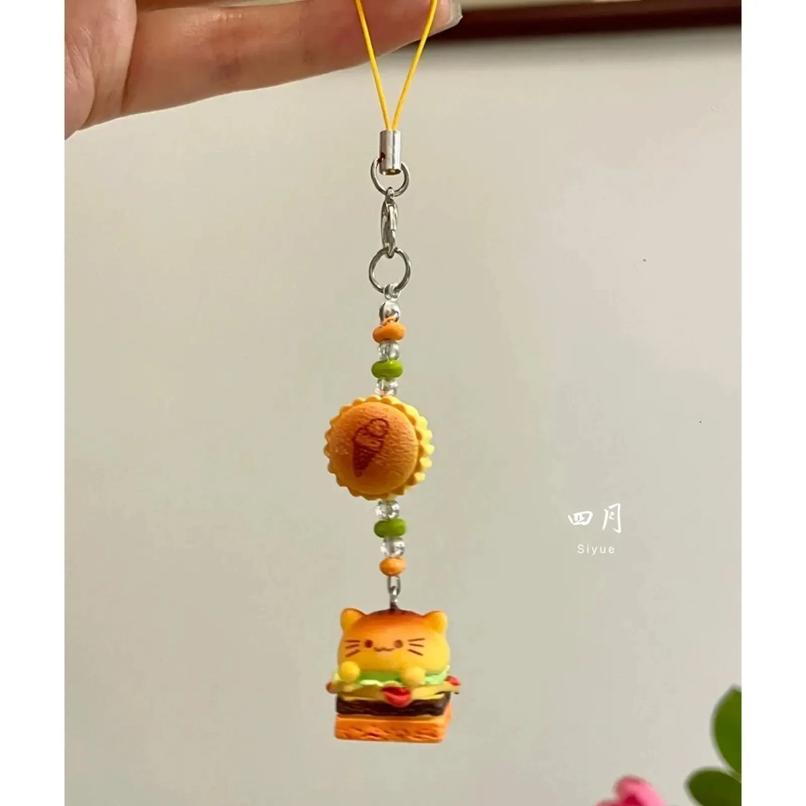 Original 3D Food Cute Dog Cat Phone Charms Pendant Customized Keychain Cases For iPhone 11 CCD Camera Schoolbag Ins Korea