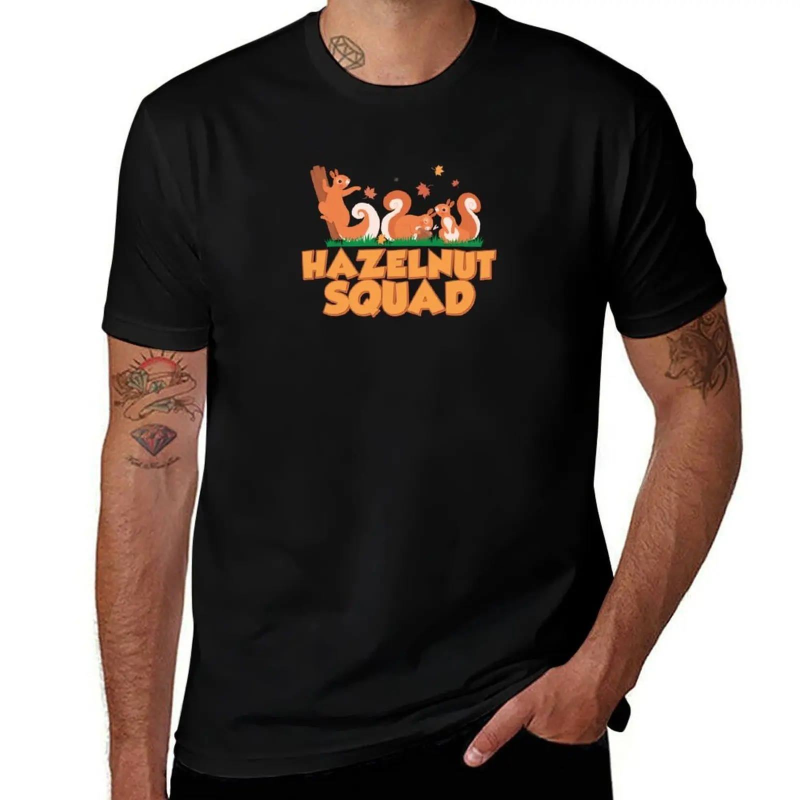 Hazelnut Squirrel Funny Squirrels For A Nut Lover Humor Fan T-Shirt Large Size Short Sleeve T-Shirt