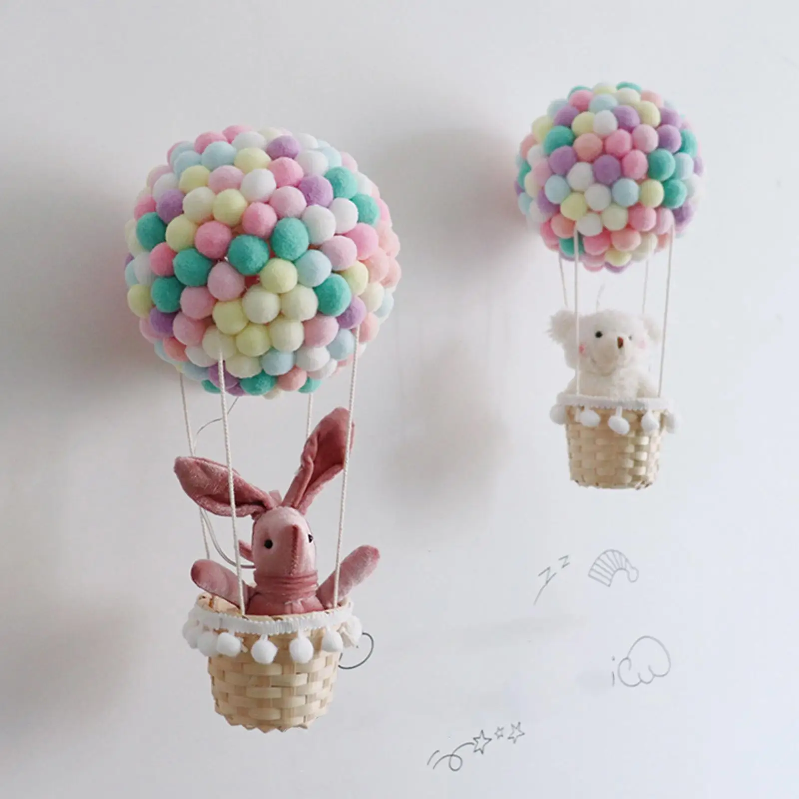 Creative Hot Air Balloon Night Light Material Package DIY Baby Handmade Kids Girls Night Lamp for Party Birthday Gift Home Decor