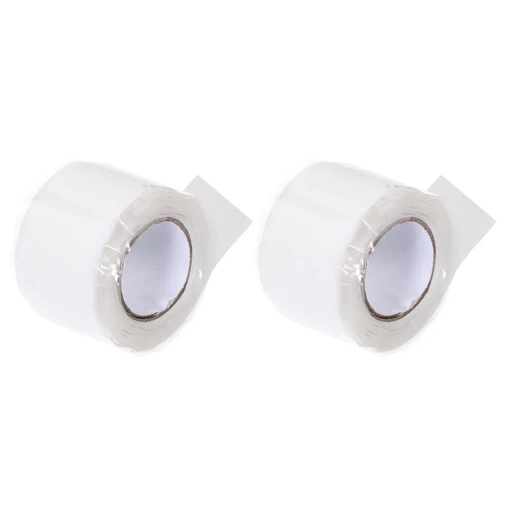 

2 Rolls Waterproof Silicone Rubber Tape Flexible Weather Resistant Plumbers Tape Leak Repair Sealing for Pipes Buckets