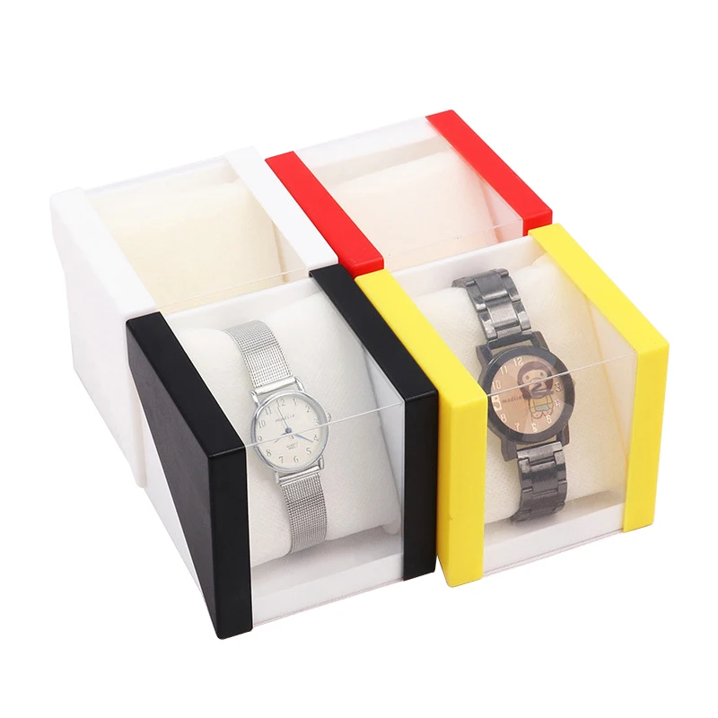 Creative Portable Watch Storage Box Watch Display Box For Women Men Travel Storage Box Plastic Transparent Jewelry Display Case