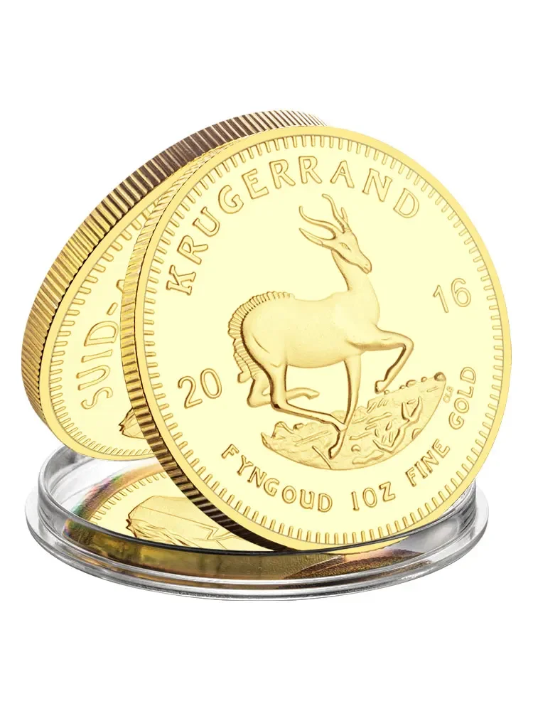 Pièce de Souvenir d'Afrique du Sud plaquée or, pièce de Collection présidentielle Kruger sud-africaine, 2016