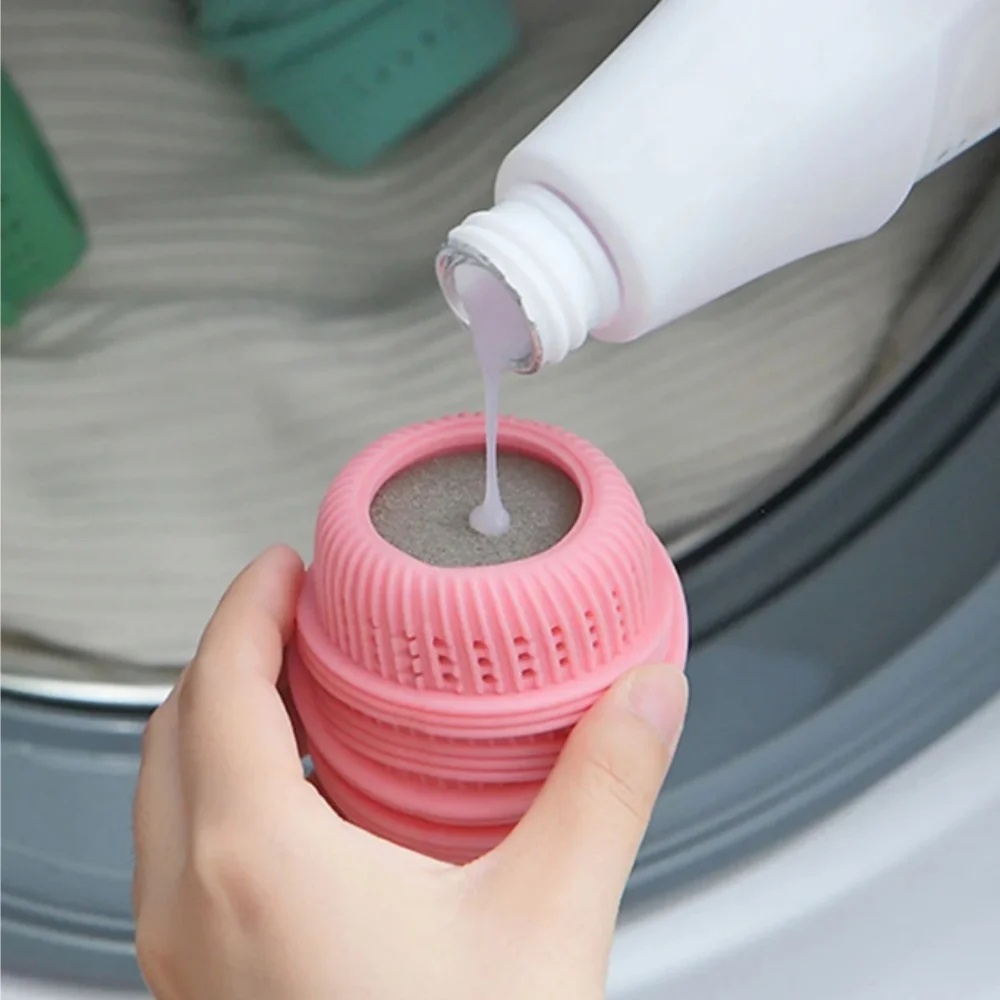 Washing Machine Laundry Ball Anti-Entanglement With Sponge Can Add Liquid Laundry Ball Cleaning Softener Cleaning Laundry Ball