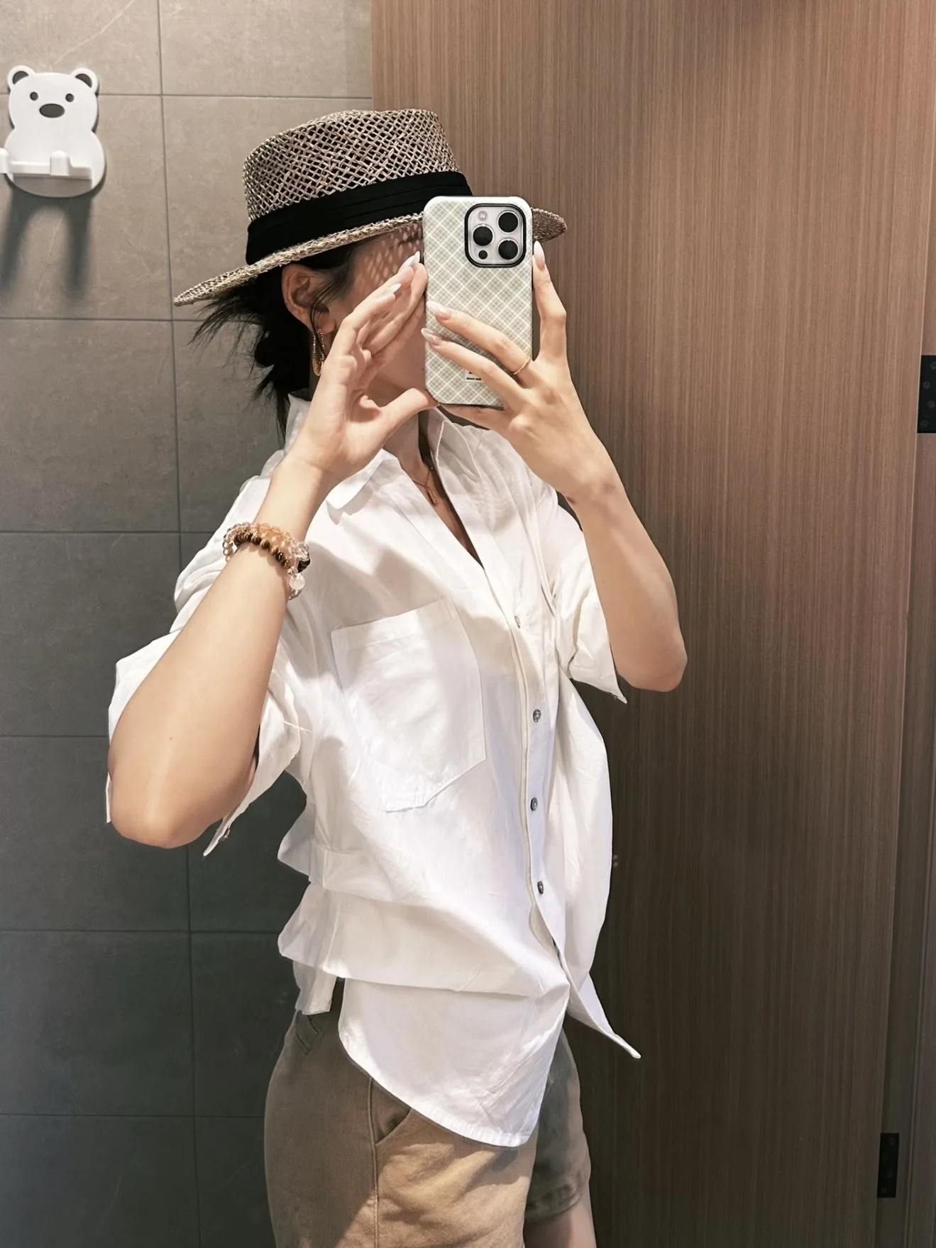 

TheLike Original Version Loose Fit White Long Sve irt Practical Sle Women's Faionable Aosphere irt Cleanfit Sle