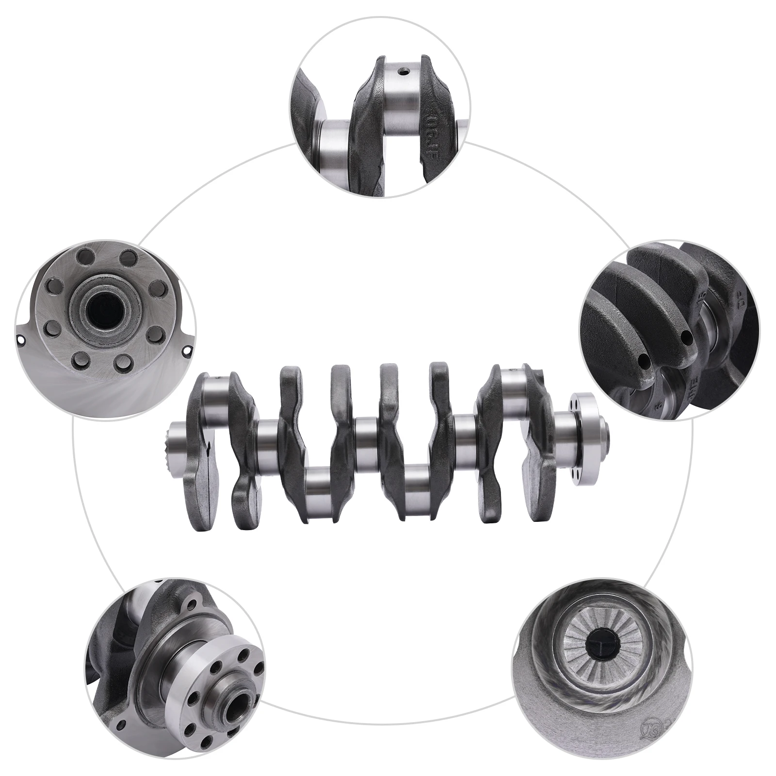 Cigüeñal del motor para VW Golf Passat CC Audi A3 A4 A5 TT Skoda Seat Leon 1,8 TSI TFSI CDAA CDAB CDHA CDHB