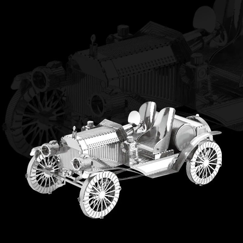 ヴィンテージメタル3Dジグソーパズルモデルキット,レーザーカット,子供向けジグソーパズルおもちゃ,DIY