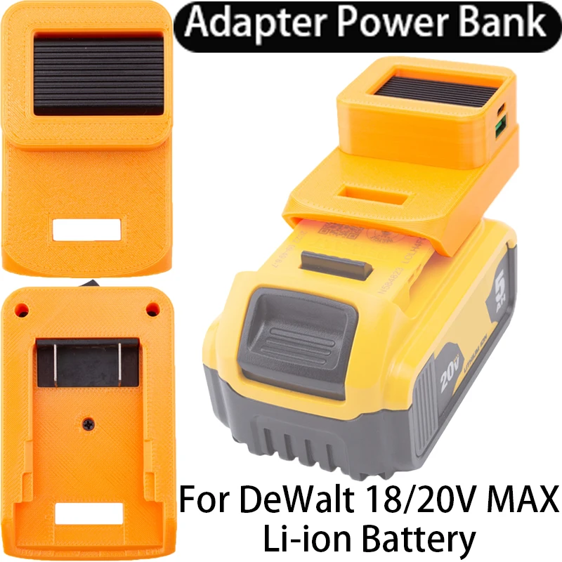 banco de potencia portatil para dewalt 18 20v max li ion battery adapter converte para carregamento rapido para laptops e telefones celulares 01