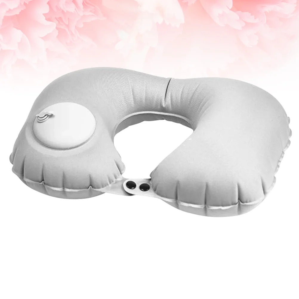 

2Pcs Neck Pillow U Shape Travel Pillow Lightweight Comfortable Cervical Support for Airplane Car Office Grey 46x29cm