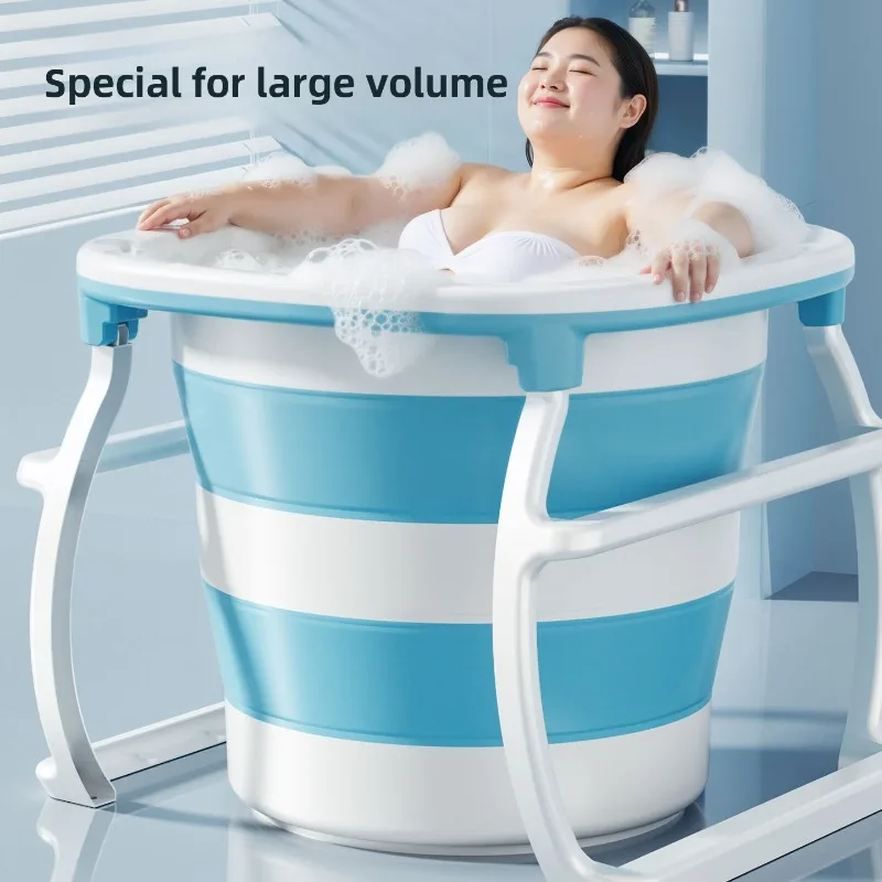 Adult Foldable Bath Tub Raised Height Round Extra Large Baby Bath Full Body Foldable Bath Tub Baby Bath Tub Portable Bathtub