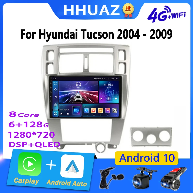 

Android Car Radio Multimedia for Hyundai Tucson 2004 - 2009 Multimedia Player Navigation Stereo Auto Head Unit Carplay Speakers