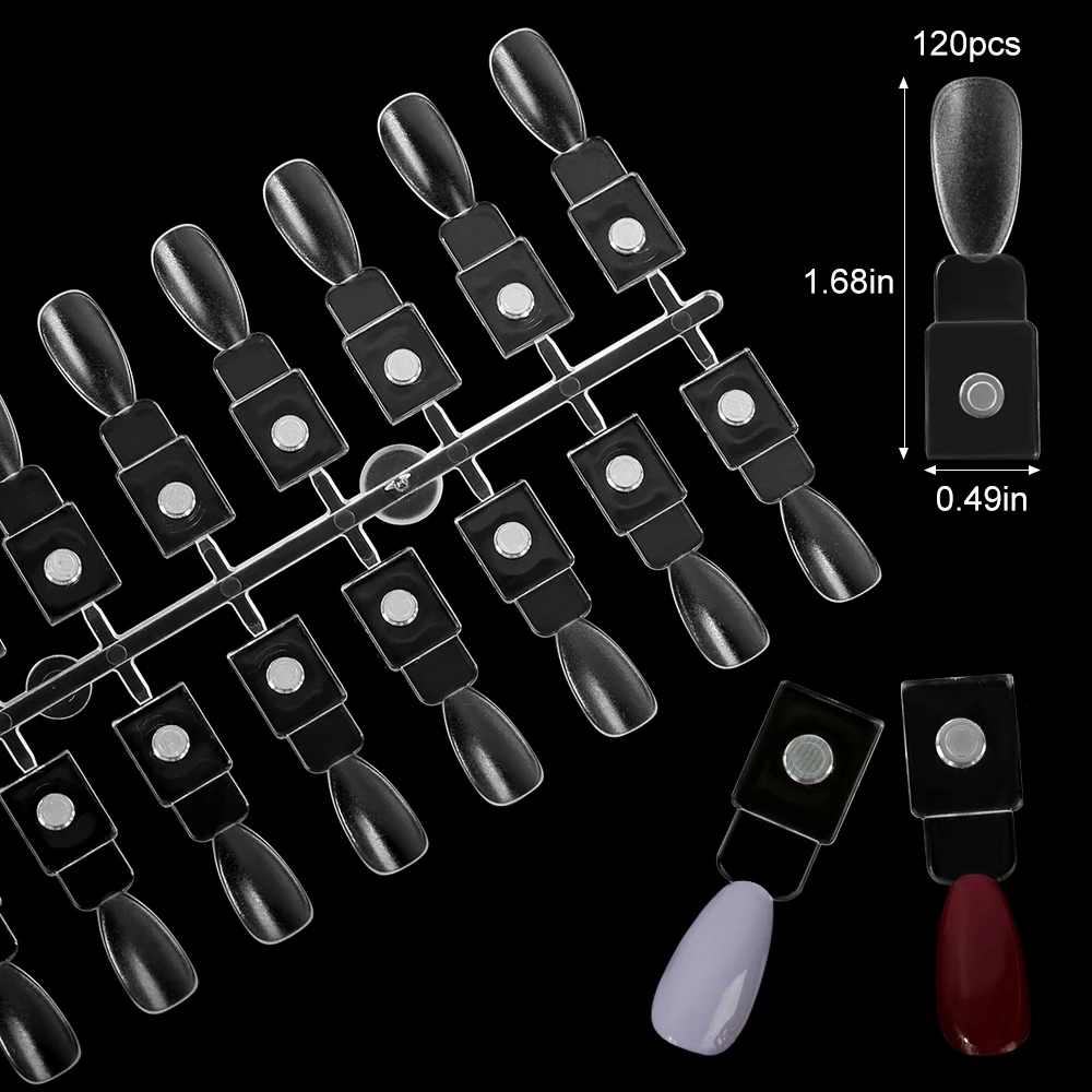 48/72/120 Stück magnetische Nagelspitzen, wiederverwendbar, künstliche Nägel, abnehmbar, einfache Farbanwendung und Testen, modisches Nagelzubehör, Nagelkunst – Detail 14