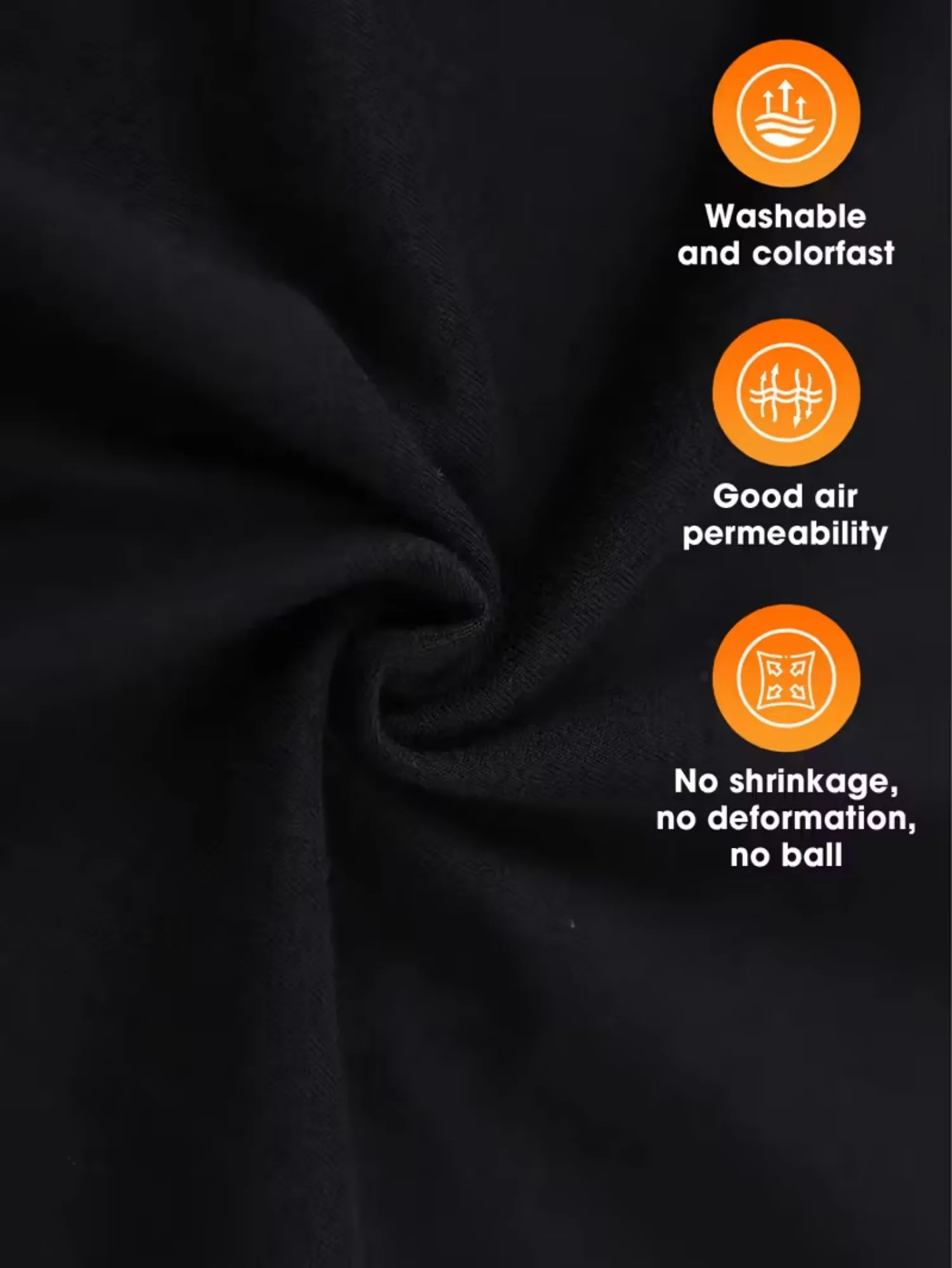 تي شيرت رجالي بنمط تجريدي من القطن بنسبة 100%، أسود مع طباعة مموجة مستوحاة من اليابانية باللون الأبيض، رقبة دائرية، أكمام قصيرة، كاجوال للارتداء اليومي والعطلات، راحة لجميع المواسم، قابلة للغسل في الغسالة #5