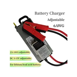 Adjustable Max 1200w charger for lithium-ion battery, 0-15v, 0-100a, 12v, 60a, 14.6 v, 60a, 12.6 v, 50a, 40a, 30a, 20a
