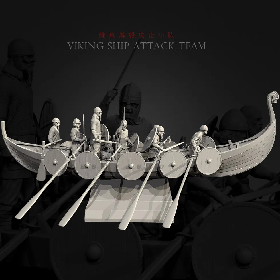 

The height of man 25mm 38mm 50mm Resin model kits figure (8 people+ship) colorless and self-assembled（3D Printing ）TD-7652/3D