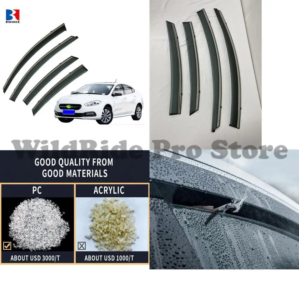 

1 set For FIAT FIORINO 2021+ High End Injection Deflector PC Deflector Window Visor