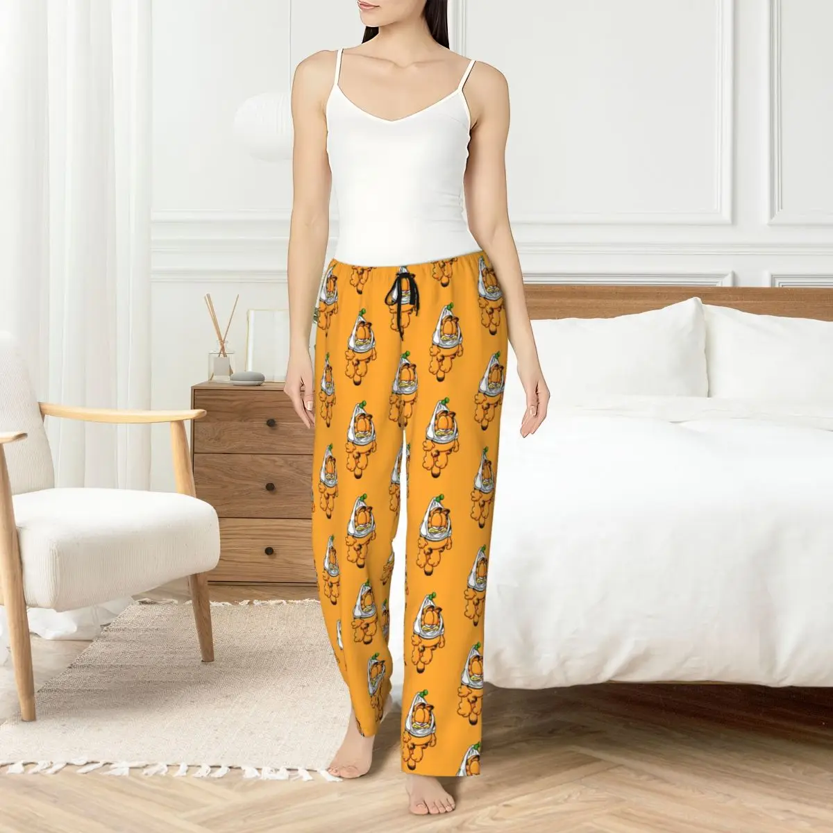 

Custom Women's G-Garfielded Pajama Pants Print Cute Cat Sleep Sleepwear Bottoms with Pockets