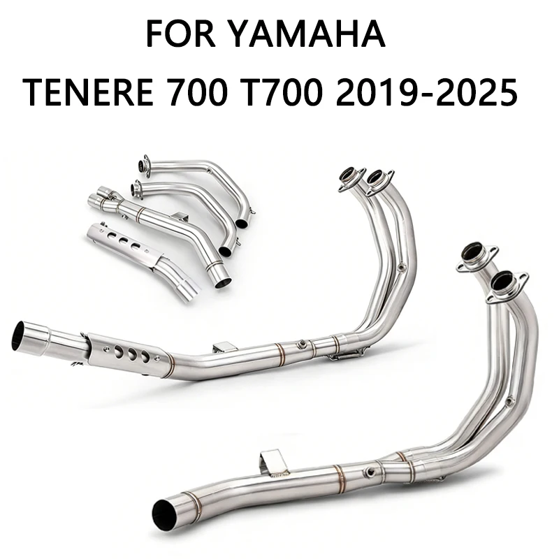 Original mofles para moto Fit For Yamaha TENERE 700 T700 2019-2025 T7 XTZ 690 700 Motorcycle Exhaust Modify Manifold Front Pipe