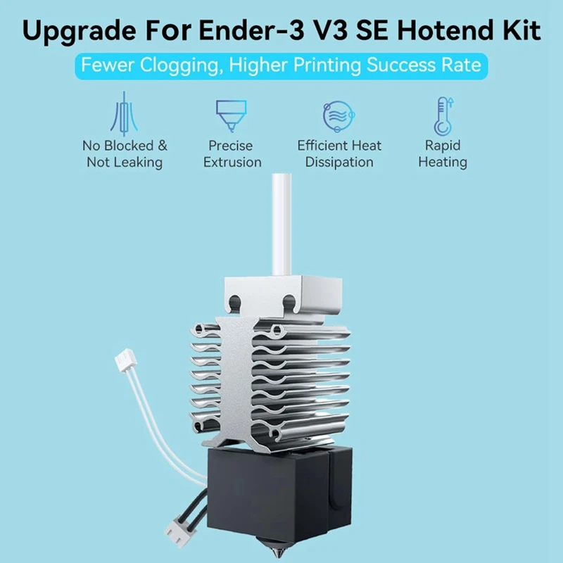 Per Ender-3 V3 SE Hotend con sostituzione dell'ugello da 0.4/0.6Mm, Kit Hotend in ceramica per stampante 3D, blocco riscaldante ad alta velocità