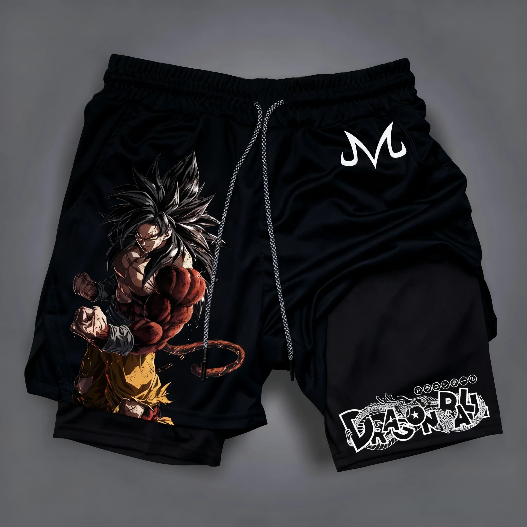 

Dragon Ball Anime Print Double-layer Shorts, American Sports Summer Fashion Shorts, Suitable for Both Men and Women