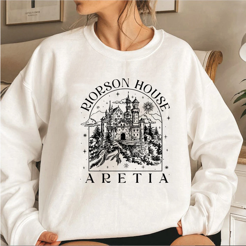 Xaden Riorson House Sweatshirt Aretia Iron Flame Hoodie Vintage Unisex Long Sleeve Sweatshirts Retro Casual Crewneck Pullovers