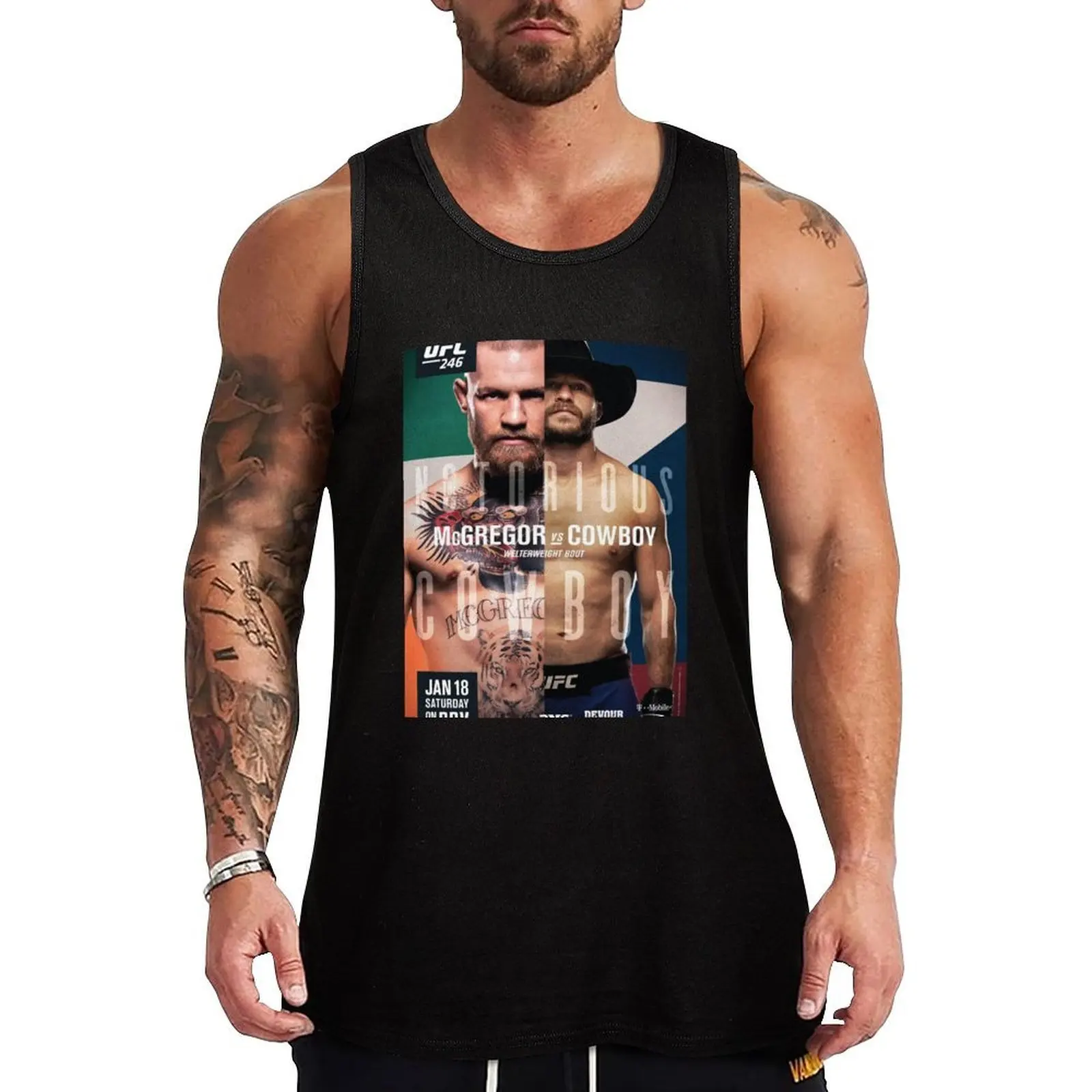 

McGregor VS Cowboy Fight Tank Top Work Outdoor Tank Top Heavy Duty Sleeveless Shirt