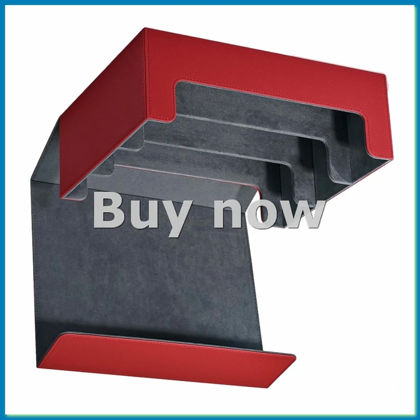 

Ящик для хранения карточек для коллекционных карточек, футляр для колоды карточек вмещает коробку для хранения карточек с одним рукавом 1800+, красный-ABHG