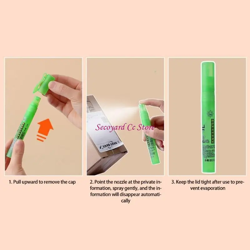 Picture 3: N3UC 5Pcs Privacy Information Correction Sprayer Pen Thermal Paper Correction Sprayer