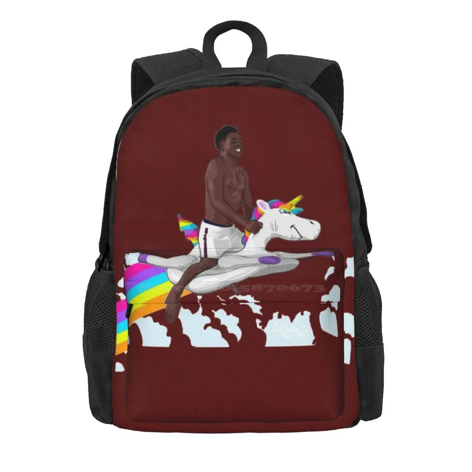 Saka Unicorn - Bukayo Saka Unicorn Essential Hot Sale Schoolbag Backpack Fashion Bags Football England Soccer Saka Unicorn Meme