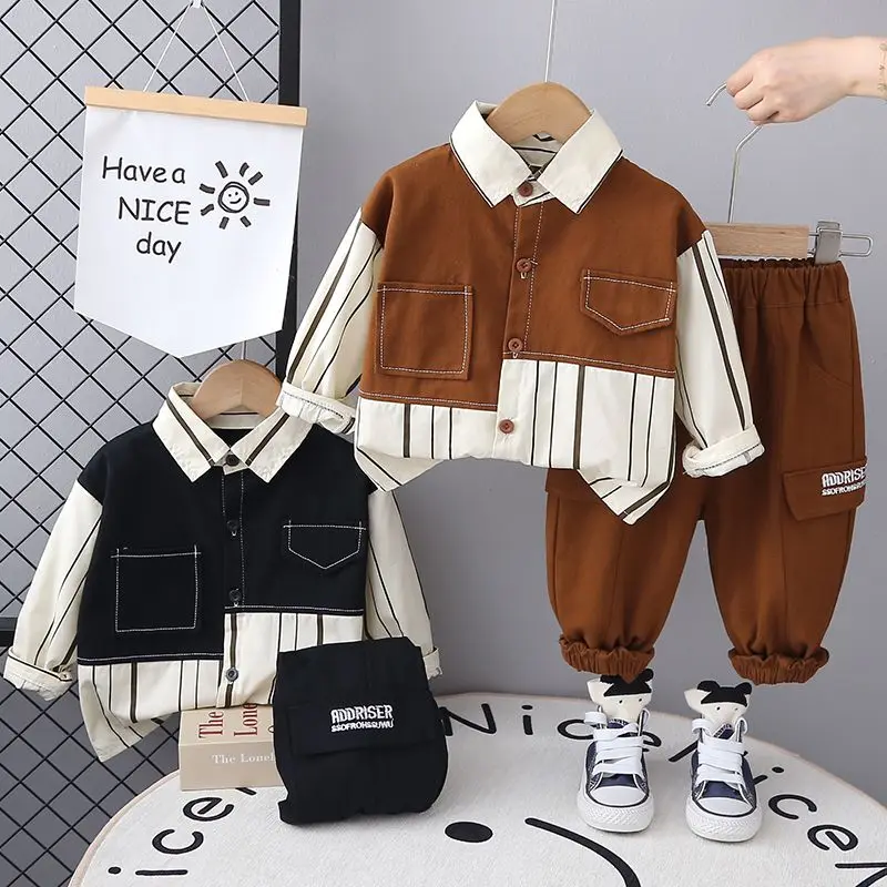 Baby Boy Outfit Set Spring Autumn Children\'s Long Sleeve shirts Pant Kids Suits for Boys Tracksuits