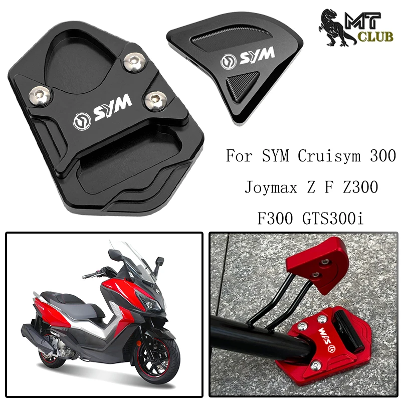 For SYM Cruisym 300 Joymax Z F Z300 F300 GTS300i Motorcycle Accessories Kickstand Extension Foot Side Stand Pad Plate Enlarger