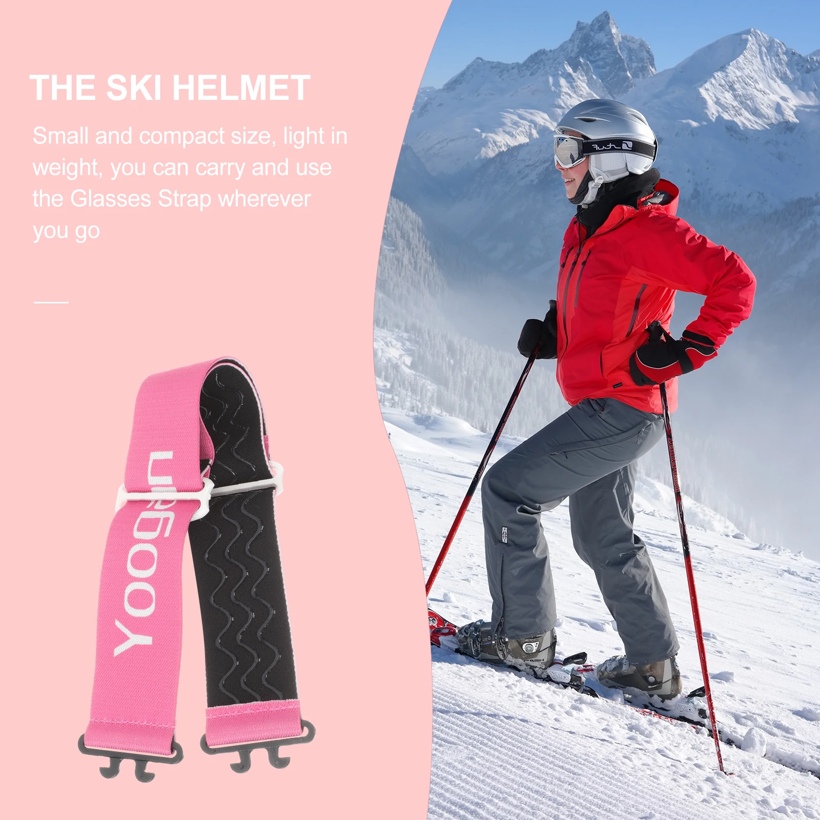 

1pc Ski Goggles Strap Replacement Non-slip Portable Stretchy Sports Practical Multifunctional Nylon Durable Wear-resistant Easy
