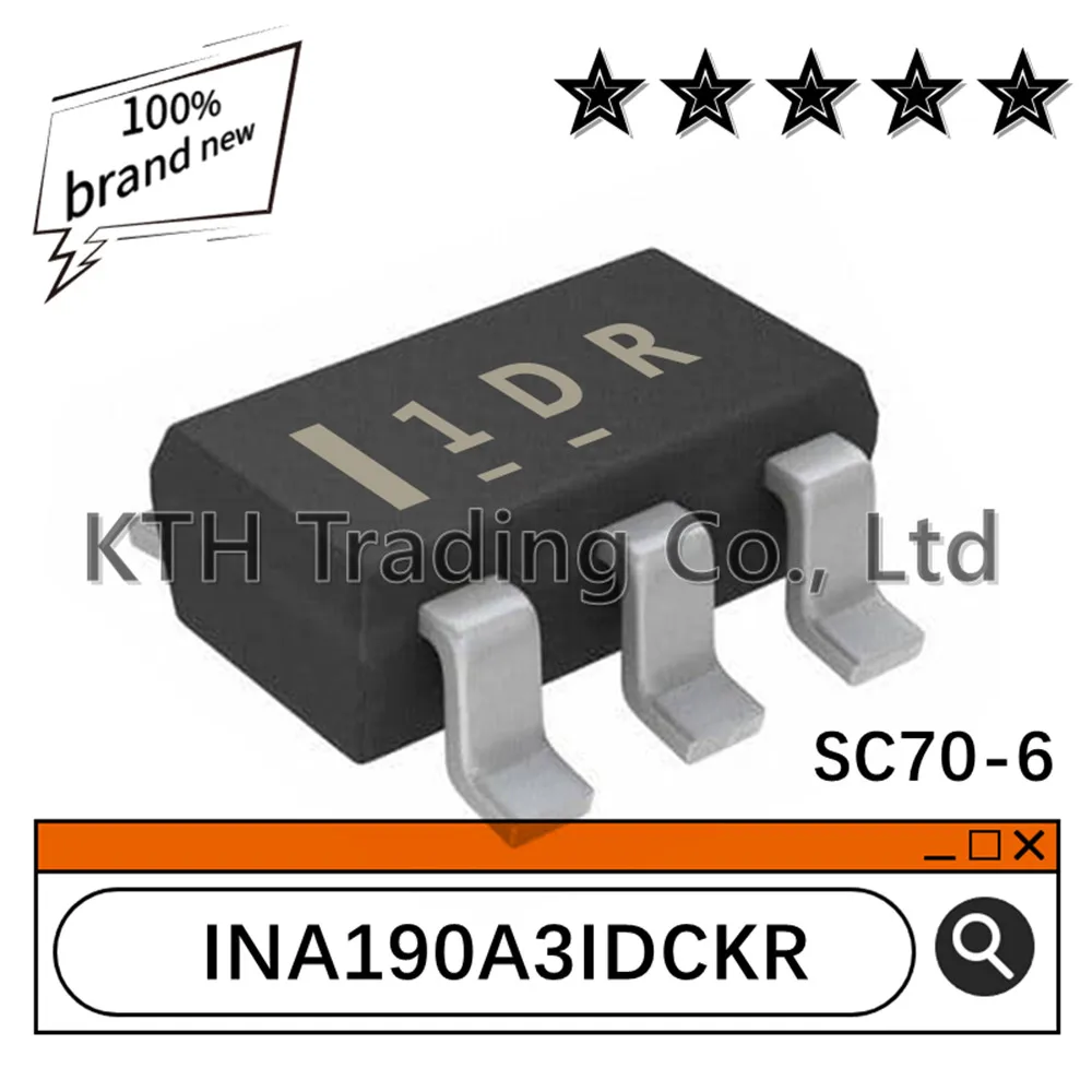 10Pcs/Lot Orginal New INA190A3IDCKR INA190A3 INA190 IDR SC70-6 Current sensing amplifier chip Electronic components integrated