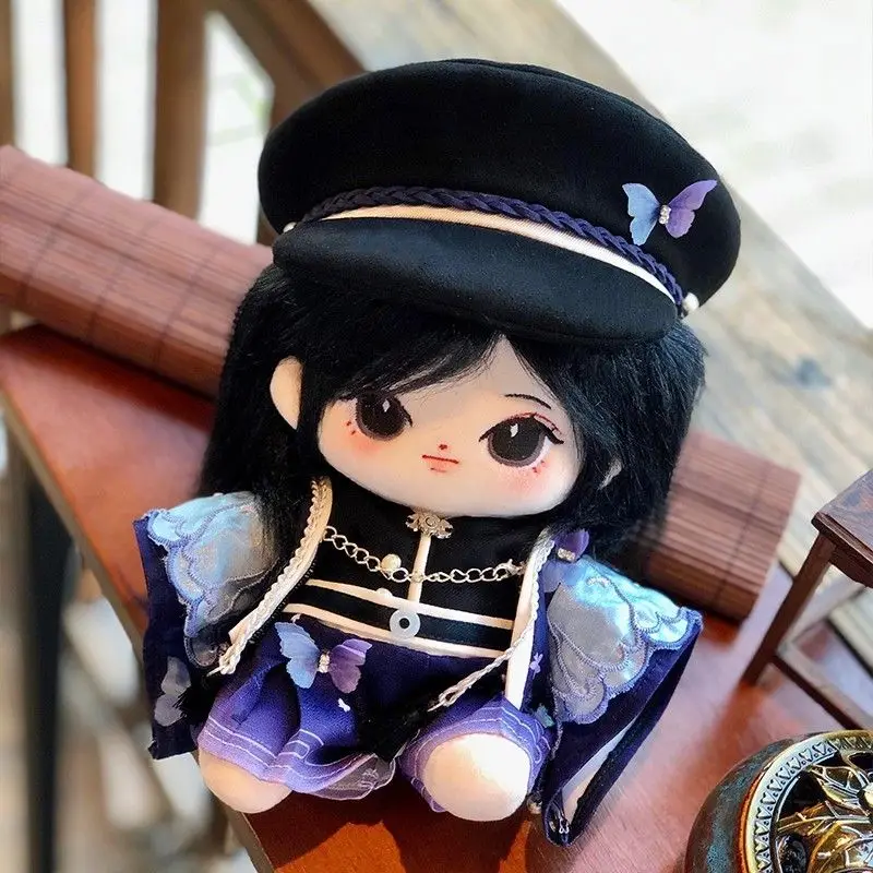 Limited Handmade 5pc/set 20cm No Attribute Butterfly Dream Doll Clothes Plush Dolls Outfit Hat Necklet Overcoat