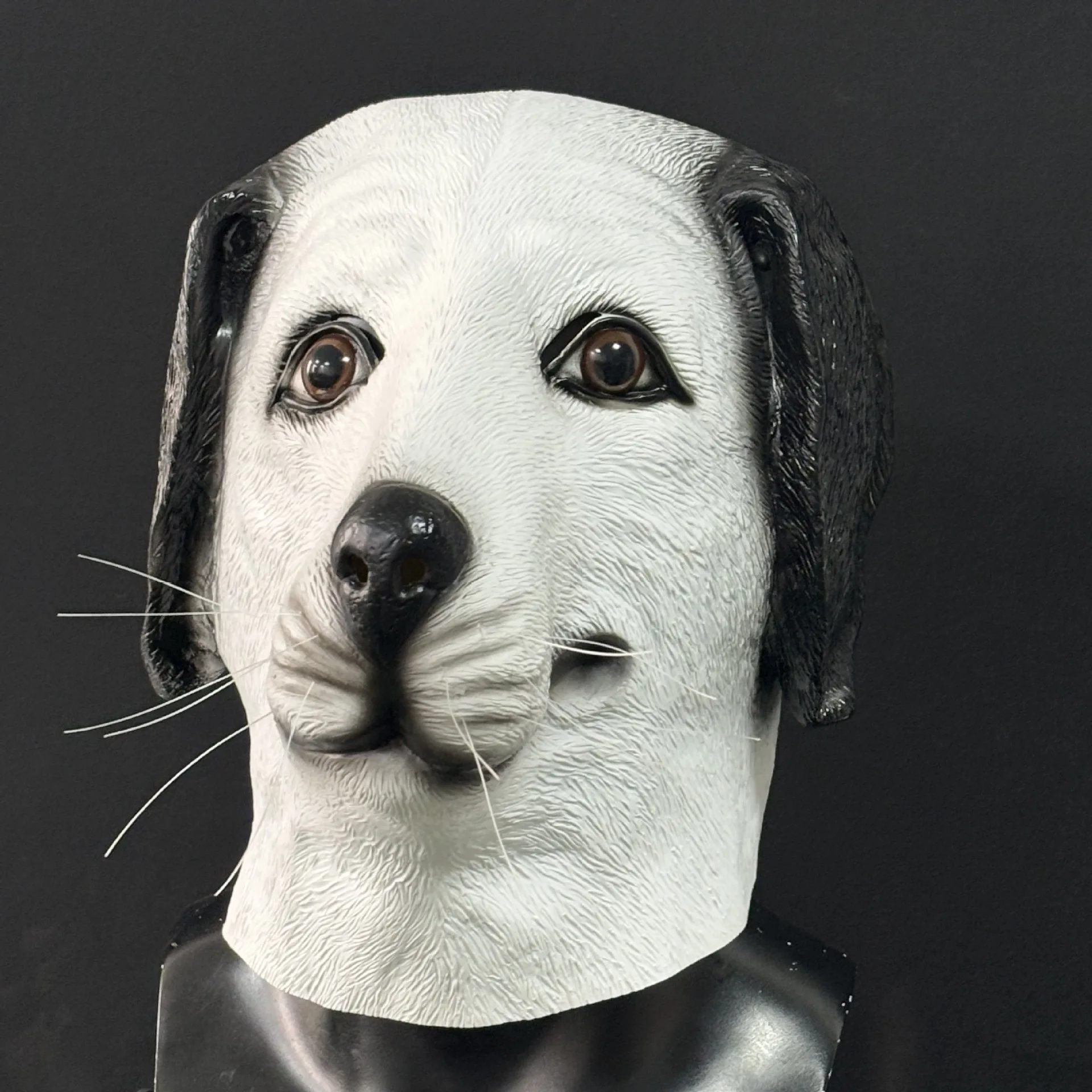 Realistische Hunde-Vollkopf-Latexmaske Tiermaske für Erwachsene Halloween Cosplay Maskerade Karneval Party Kostüm Requisite – Detail 5