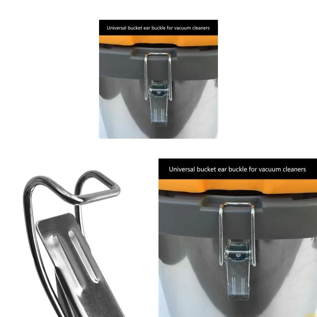 

A0NC Pack of 5 Stainless Steel Vacuum Bucket Ear Hook Clasp Barrels Body Fixed Buckle