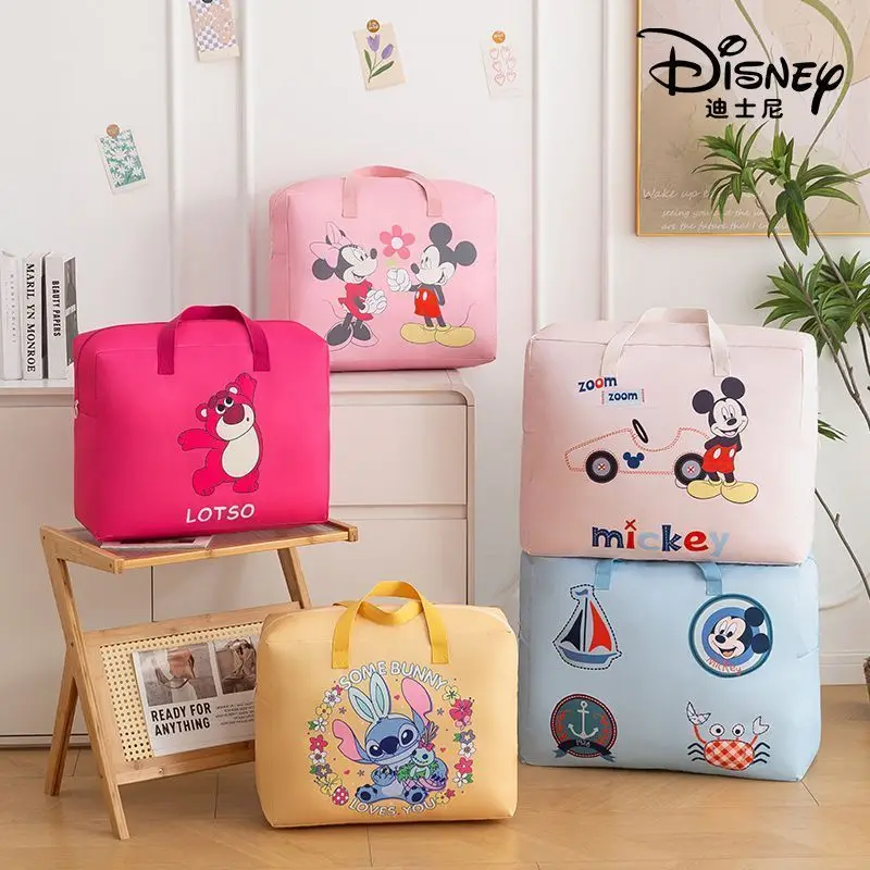 

Disney Mickey Mouse Large Capacity Quilt Storage Bag Children's Cartoon Oxford Cloth Bedding Clothes Handheld Packaging Bag Gift