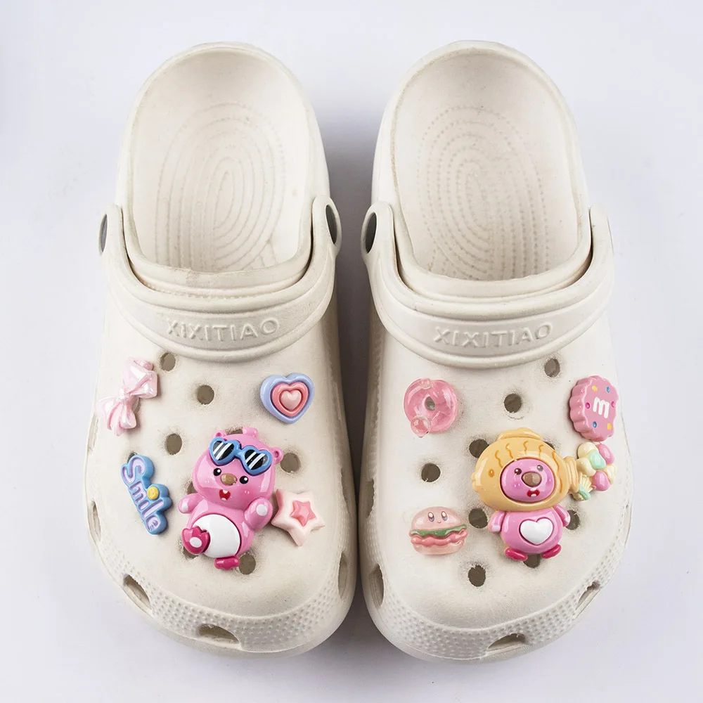 

10pcs/set New Loopy Shoesflower Kawaii Anime Character for women Cartoon Shoe Charms Decoration Accessories Kids Gifts