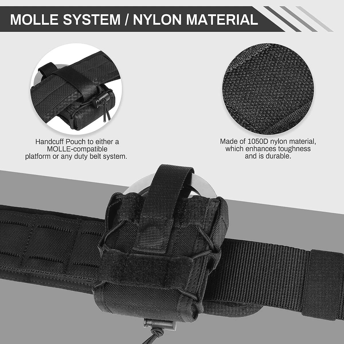 Imagem -05 - Open-top Molle Tactical Algema Pouch Fits Asp Articulada Cadeia Rígida Engrenagem de Alta Velocidade