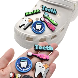 Dentistry Teeth Shoe Charms for Crocs Symbol Shoe Accessories  for Croc Decorations Pins Men Accessory Jeans Woman Clogs Clips