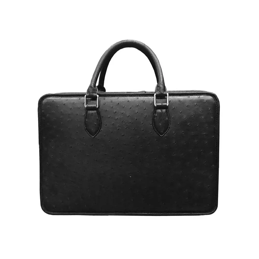 

ousidun new Ostrich leather Ostrich leather computer bag One shoulder fashion male handbag male briefcase men handbag