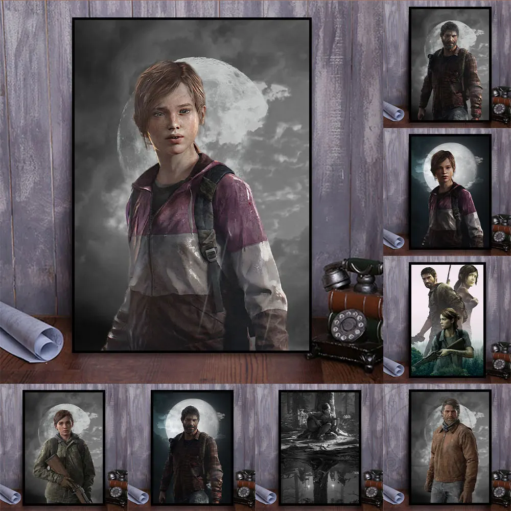 The Last of Us 2 Joel Miller Prints Canvas Paintings Ellie Action Game Poster And Print Wall Picture for Room Cuadros Decoration