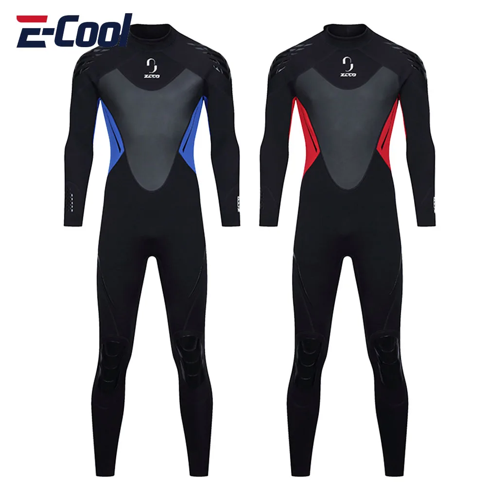 3MM Neoprene Wetsuit Men Scuba Diving Suit Spearfishing Swimwear Snorkeling Surfing One Piece Set Kayak Kitesurf Warm Swimsuit